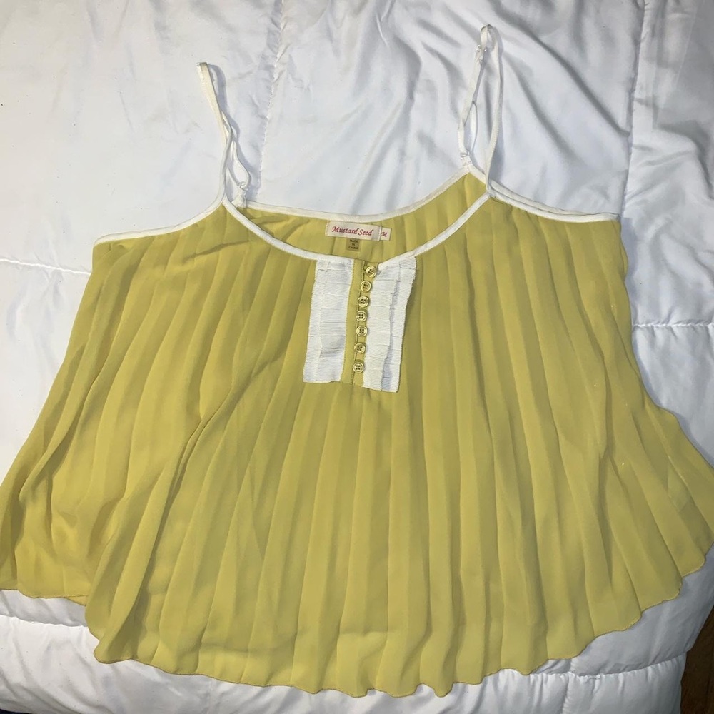 Mustard Yellow Sleeveless Blouse/Tank Top ✨